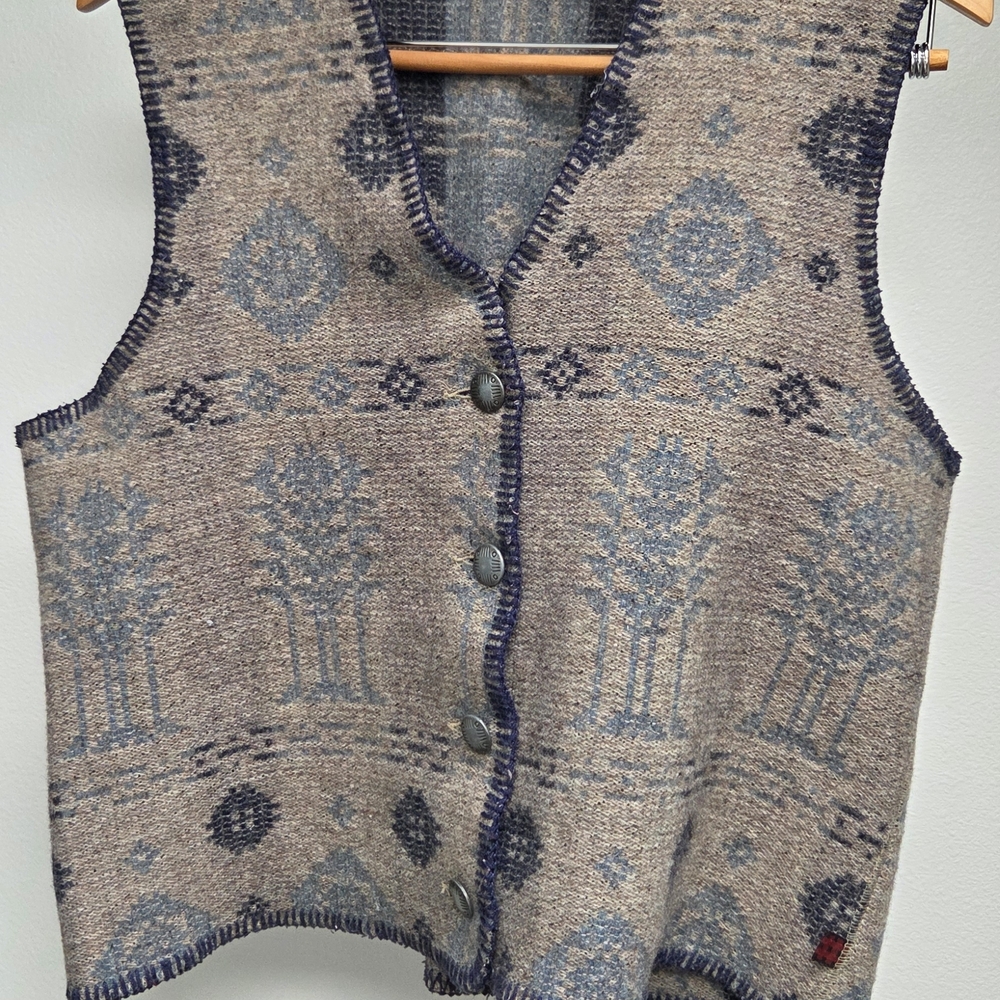 Woolrich Blue and Gray Knit Vest